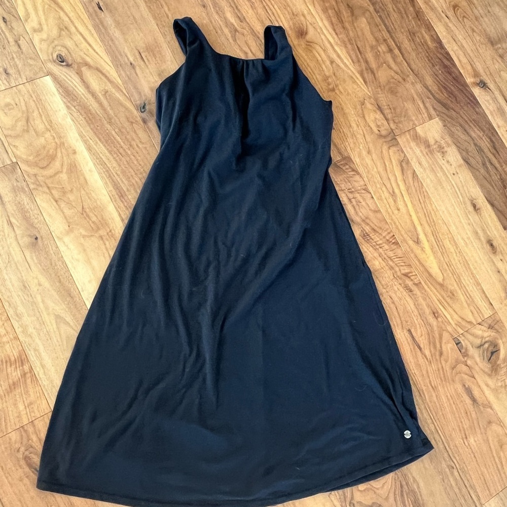 Prana Elegant Black Sleeveless Midi Dress